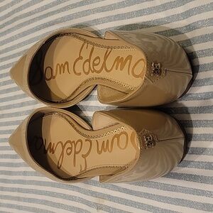 Women's Sam Edelman Nude Patent Leather Flats